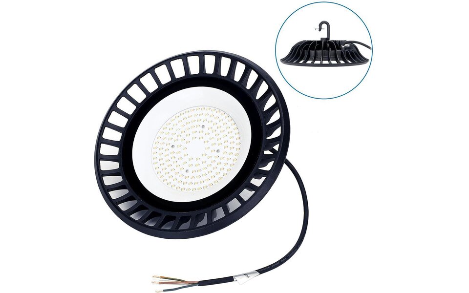 HLW LED LED UFO High Bay 100W - Waterdichte LED lamp met neutraal wit 4000K, IP65 Magazijnverlichting