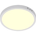 LED Paneel Ø30 cm 24W Opbouw LED Downlight Warm Wit 2700K–3000K Mat Wit