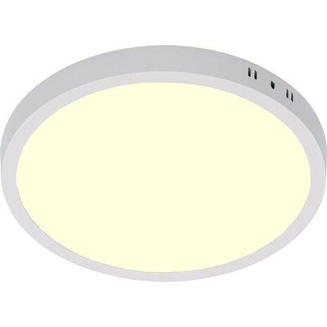 HLW LED LED Paneel Ø30 cm 24W Opbouw LED Downlight Warm Wit 2700K–3000K Mat Wit