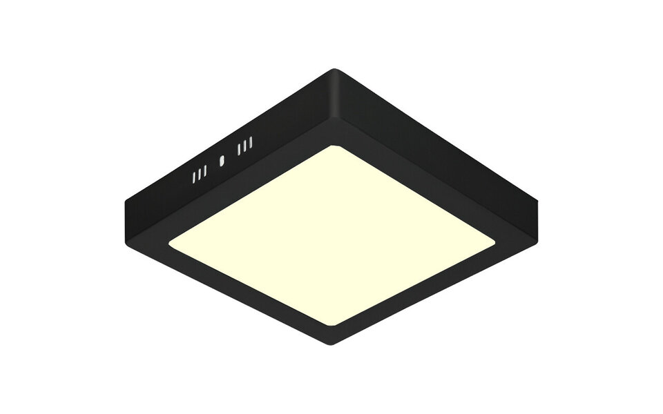 HLW LED LED Paneel 30x30 24W Warm Wit 2700K–3000K - Mat Zwart Opbouw LED Downlight