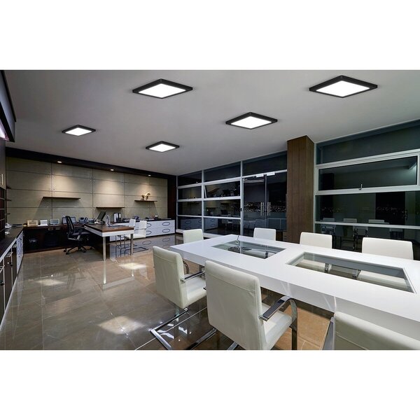 HLW LED LED Paneel 30x30 24W Warm Wit 2700K–3000K - Mat Zwart Opbouw LED Downlight HLW LED LED Paneel 30x30 24W Warm Wit 2700K–3000K - Mat Zwart Opbouw LED Downlight