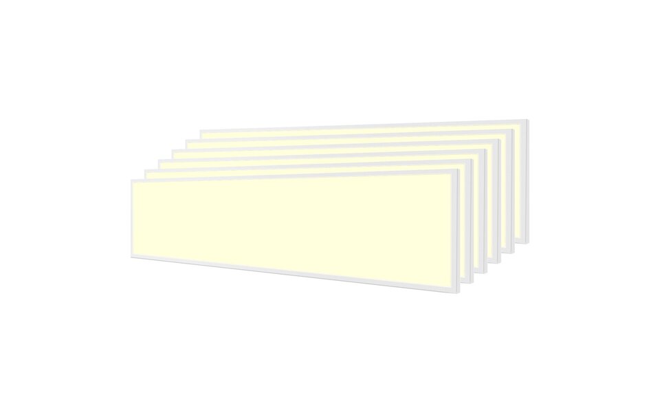 Velvalux LED Paneel 30x120 6 Pack - Inbouw LED Downlight, Warm Wit 2700K–3000K, 40W LED, Beam Angle verstelbaar