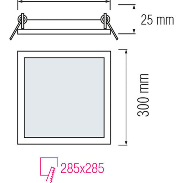HLW LED LED Paneel Slim 2 Pack 30x30 - 24W Inbouw LED Downlight Natuurlijk Wit 4200K HLW LED LED Paneel Slim 2 Pack 30x30 - 24W Inbouw LED Downlight Natuurlijk Wit 4200K