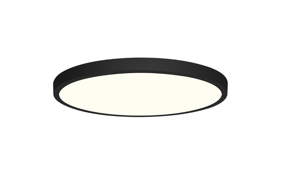 HLW LED LED Paneel Ø30cm - 24W Natuurlijk Wit 4200K - Ronde Opbouw LED Downlight Mat Zwart