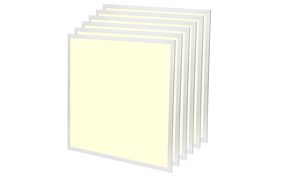 Velvalux Velvalux Lumis LED Paneel 60x60 6 Pack - Warm Wit 2700K–3000K, 36W Inbouw LED Downlight Vierkant