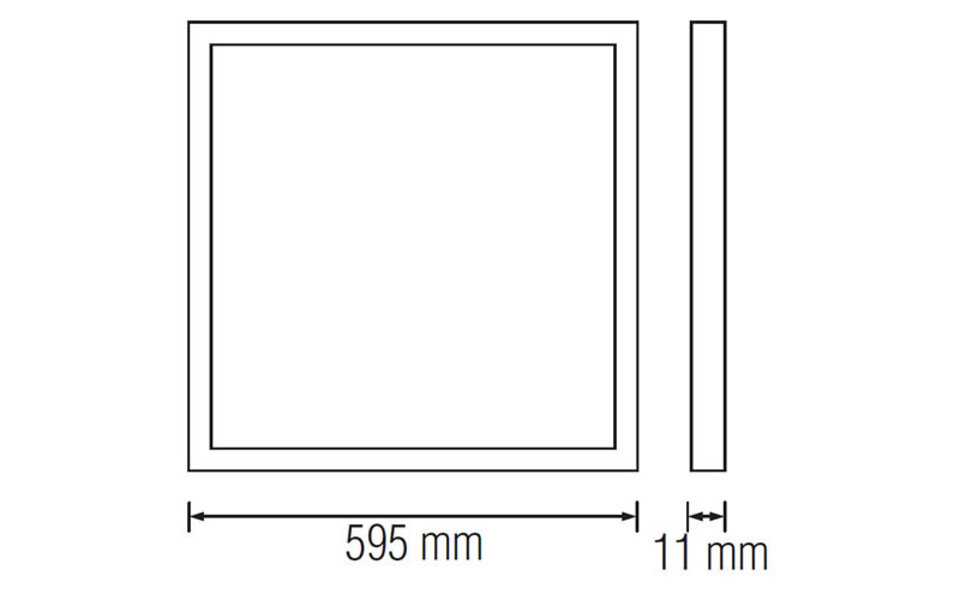 HLW LED Inbouw LED Paneel 60x60 Dimbaar 40W LED Lamp Warm Wit 2700K–3000K
