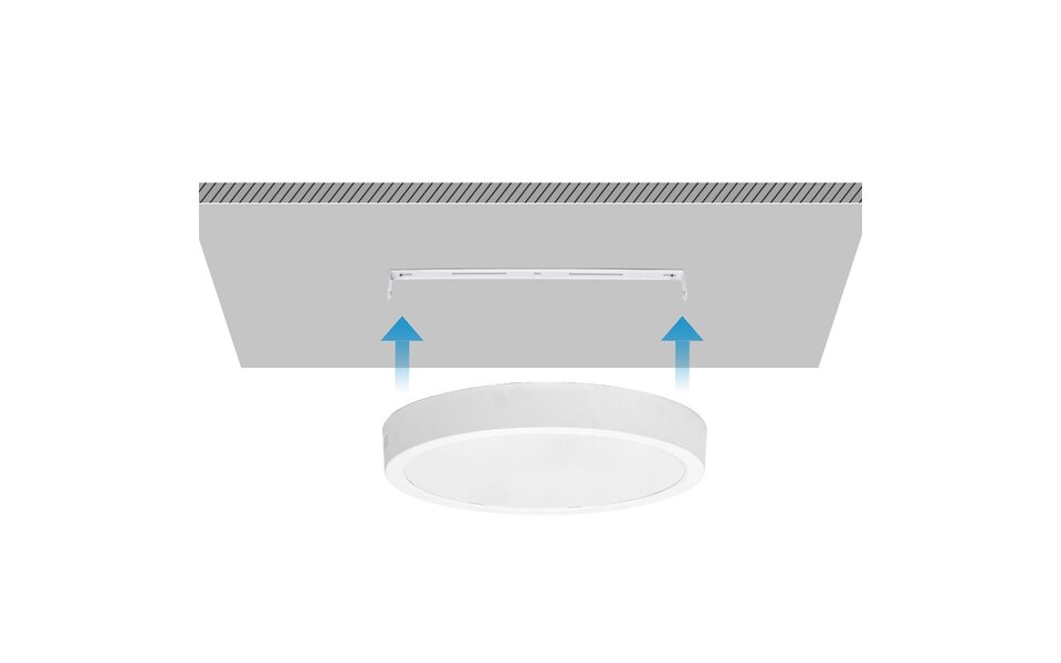 HLW LED 24W LED Paneel Downlight Opbouw - Rond Ø30cm, Natuurlijk Wit 4000K, Flikkervrij HLW LED 24W LED Paneel Downlight Opbouw - Rond Ø30cm, Natuurlijk Wit 4000K, Flikkervrij