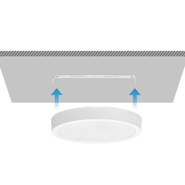 HLW LED 24W LED Paneel Downlight Opbouw - Rond Ø30cm, Natuurlijk Wit 4000K, Flikkervrij HLW LED 24W LED Paneel Downlight Opbouw - Rond Ø30cm, Natuurlijk Wit 4000K, Flikkervrij