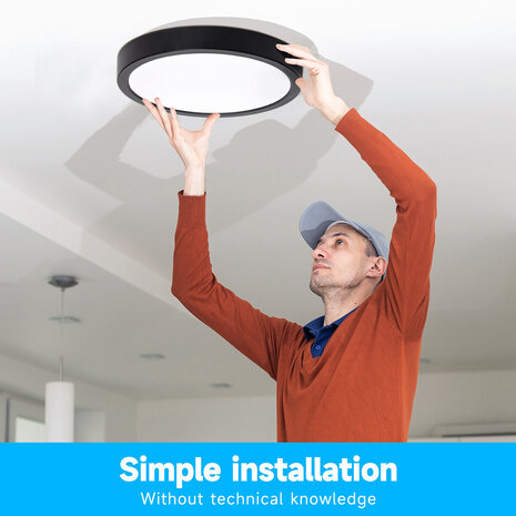 Velvalux Velvalux LED Paneel Ø30cm 24W Warm Wit 2700K–3000K Opbouw LED Downlight