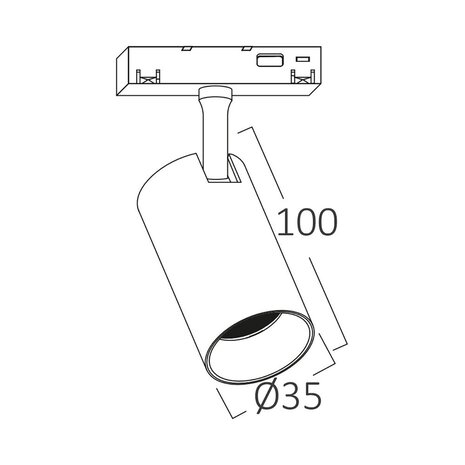 HLW LED 48V Magnetische LED Railspot - 6W LED Spot met Aanpasbare Lichtkleur en 440lm