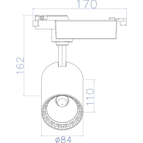 HLW LED 18W LED Spot - Natuurlijk Wit LED Lamp | Mat Wit Lion Railverlichting