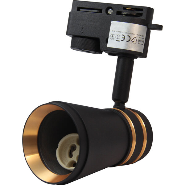 HLW LED LED Spot Prixa Tron met GU10 Fitting - 1 Fase Railverlichting Zwart/Goud