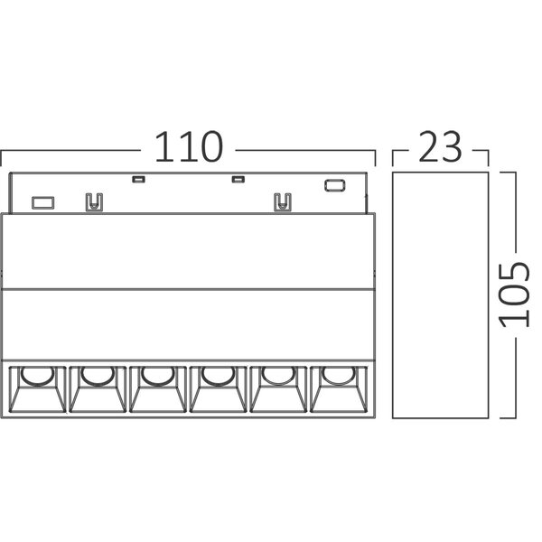 HLW LED 48V Magnetische 6W LED lamp - Brinton Magni lineaire LED Bar met 440lm en verstelbare lichtkleur HLW LED 48V Magnetische 6W LED lamp - Brinton Magni lineaire LED Bar met 440lm en verstelbare lichtkleur