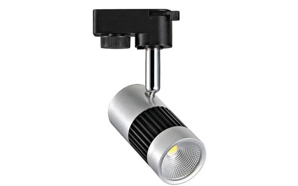 HLW LED LED Railverlichting 13W LED Spot – Natuurlijk wit 4200K, Mat zwart/zilver aluminium