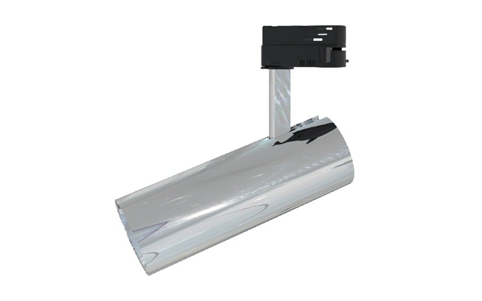HLW LED LED Railverlichting 30W LED Spot Warm Wit 2700K–3000K – Glans Chroom Aluminium