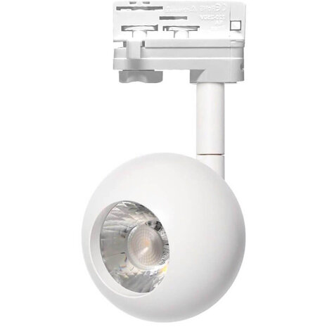 HLW LED LED Railverlichting 10W LED Spot Neutraal Wit 4000K - Mat Wit Aluminium