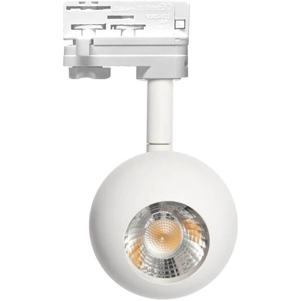 HLW LED LED Railverlichting 10W LED Spot Neutraal Wit 4000K - Mat Wit Aluminium