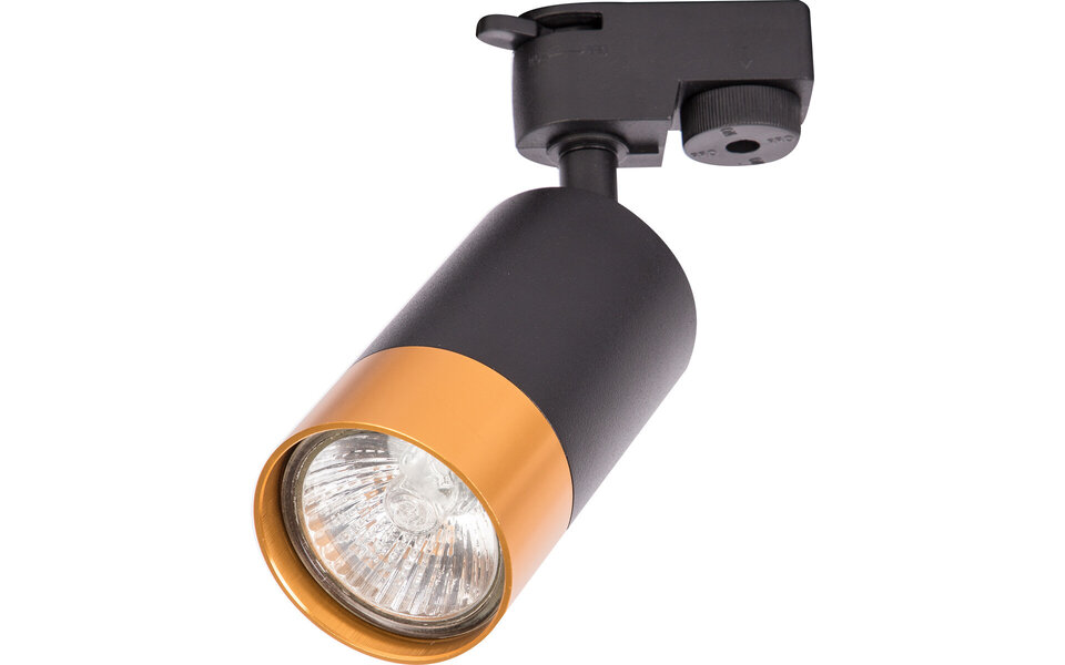 HLW LED LED Railverlichting Track Spot met GU10 Fitting - Zwart/Goud Aluminium LED Lamp 1 Fase