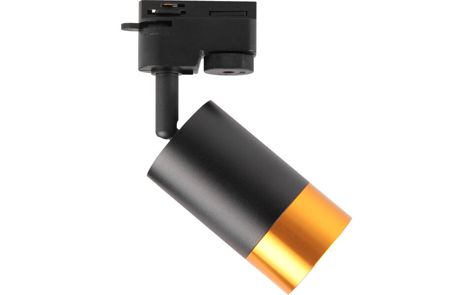 HLW LED LED Railverlichting Track Spot met GU10 Fitting - Zwart/Goud Aluminium LED Lamp 1 Fase