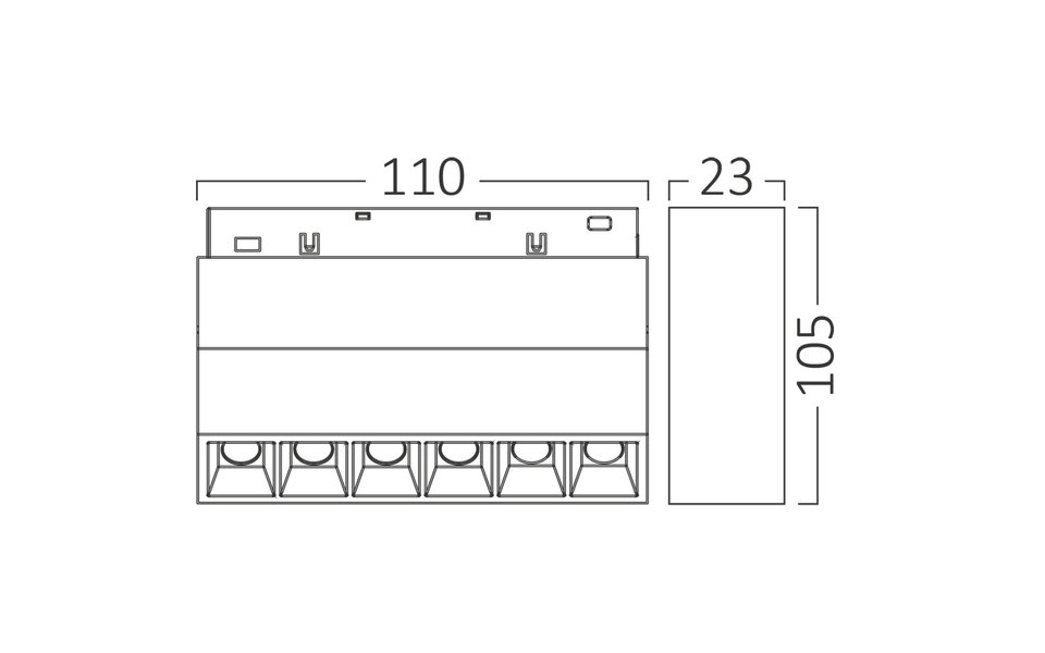 HLW LED 48V Magnetische Lineaire LED Bar 6W – Helder Koud Wit 6000K Daglicht Wit HLW LED 48V Magnetische Lineaire LED Bar 6W – Helder Koud Wit 6000K Daglicht Wit