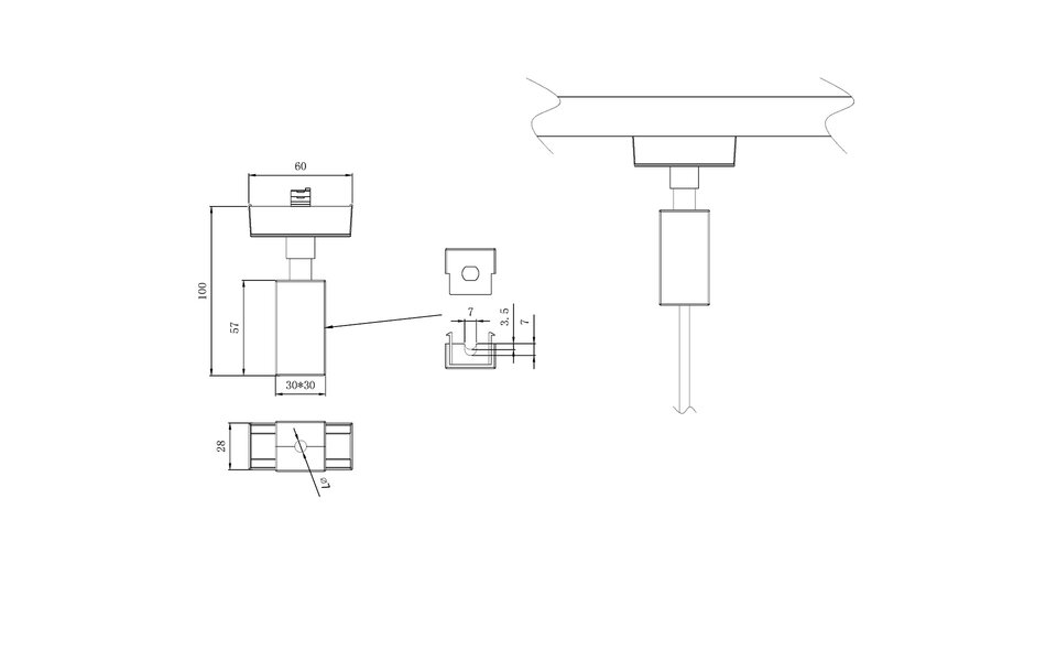HLW LED Trion Dual Pendeladapter Mat Zwart – Geschikt voor 2 Fase LED Lampen HLW LED Trion Dual Pendeladapter Mat Zwart – Geschikt voor 2 Fase LED Lampen