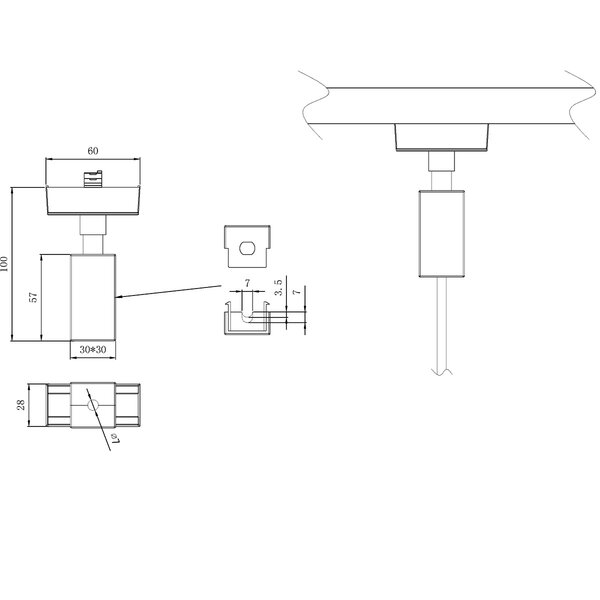 HLW LED Trion Dual Pendeladapter Mat Zwart – Geschikt voor 2 Fase LED Lampen