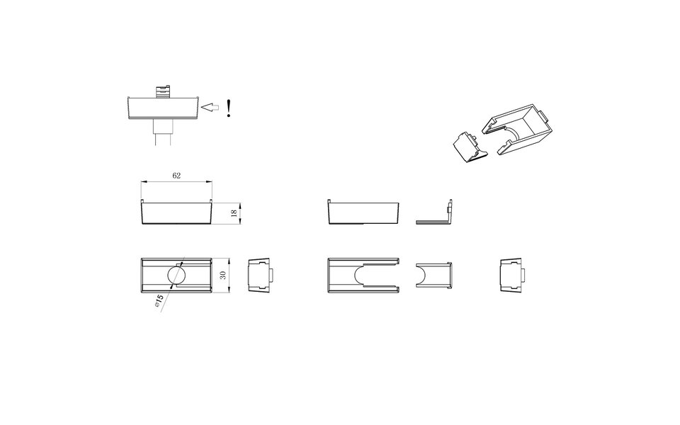 HLW LED Mat Zwarte LED lamp Afdekking Trion Dual 2 Fase van Duurzaam Kunststof