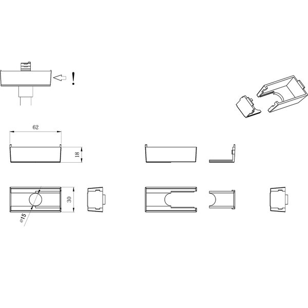HLW LED Mat Zwarte LED lamp Afdekking Trion Dual 2 Fase van Duurzaam Kunststof HLW LED Mat Zwarte LED lamp Afdekking Trion Dual 2 Fase van Duurzaam Kunststof