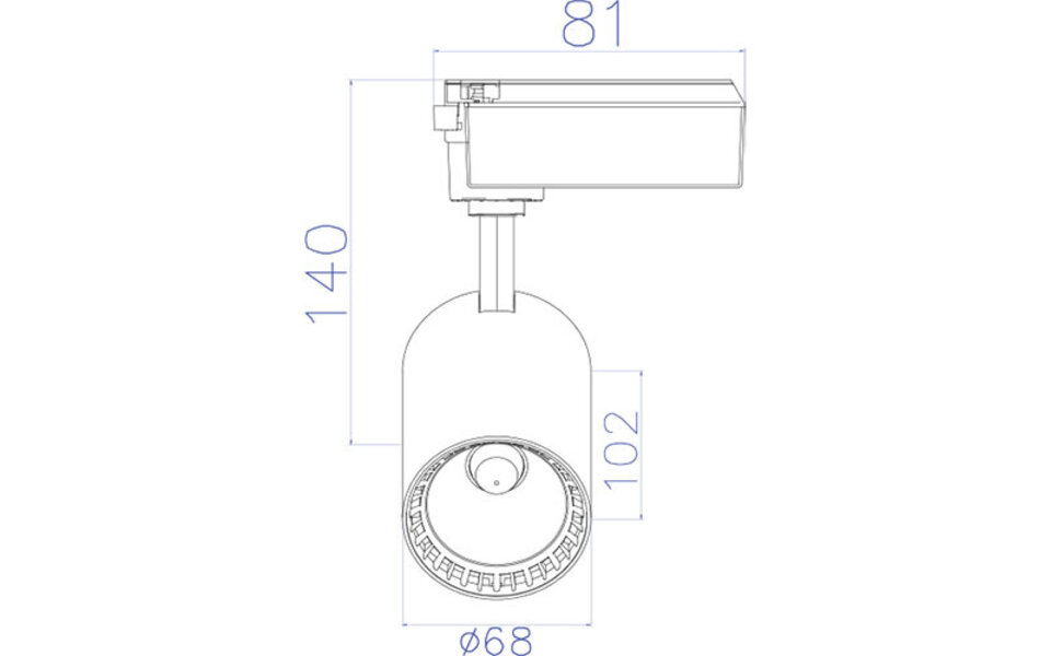 HLW LED LED Railverlichting Spot 10W - Natuurlijk Wit 4200K - Mat Zwart - Aluminium HLW LED LED Railverlichting Spot 10W - Natuurlijk Wit 4200K - Mat Zwart - Aluminium