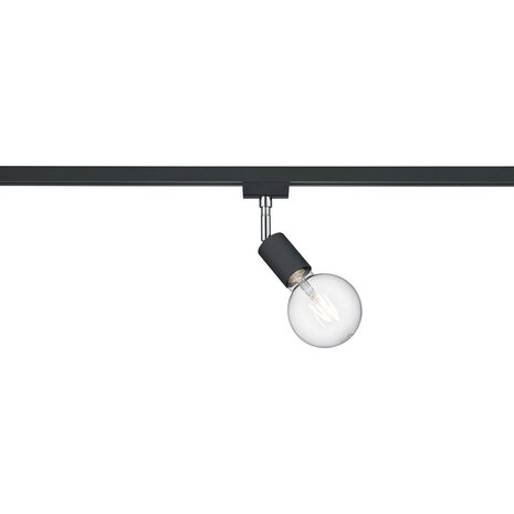 HLW LED LED Railverlichting - Mat Zwarte LED Spot met E27 Fitting voor 2-Fase Rails