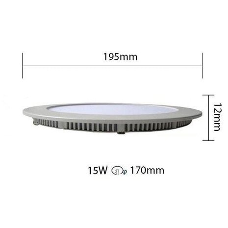 HLW LED Inbouw LED Downlight Slim 15W - Warm Wit 2700K - Ronde LED Lamp Ø195mm HLW LED Inbouw LED Downlight Slim 15W - Warm Wit 2700K - Ronde LED Lamp Ø195mm