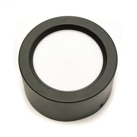 HLW LED LED Downlight Opbouw Rond Hoog 5W - Natuurlijk Wit 4200K - Mat Zwart Aluminium