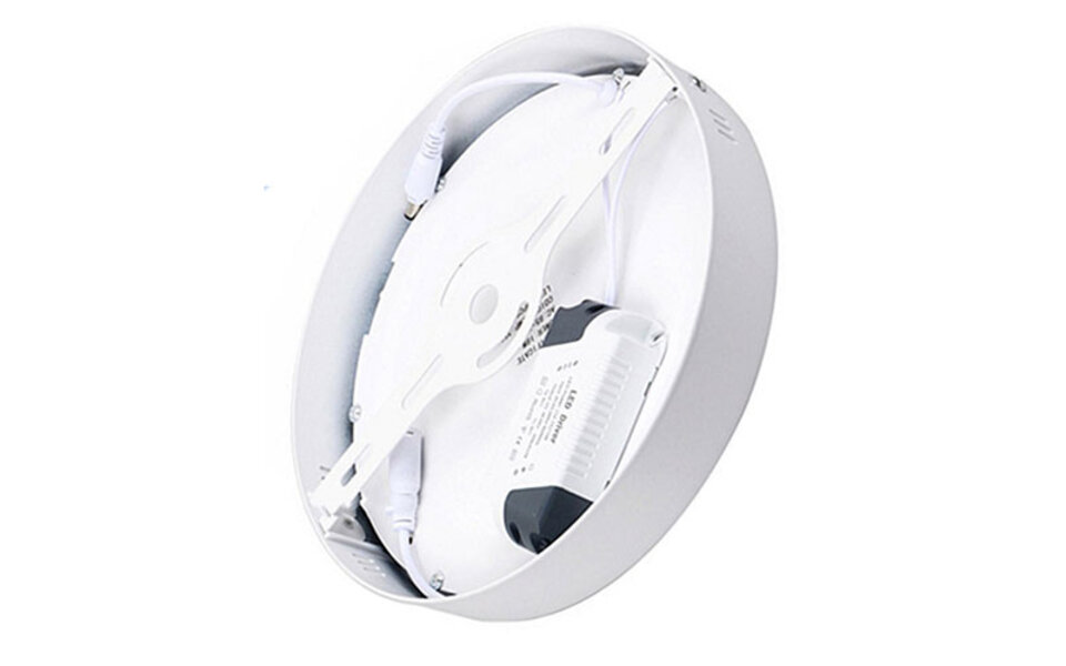 HLW LED Ronde Opbouw LED Downlight 18W Warm Wit 2700K–3000K Mat Wit Aluminium Ø225mm