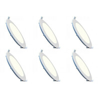 LED Downlight Slim 6 Pack - Inbouw Rond 3W Natuurlijk Wit