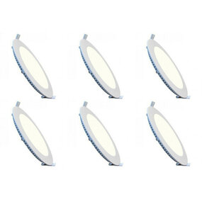 LED Downlight Slim 6 Pack - Inbouw Rond 3W Natuurlijk Wit