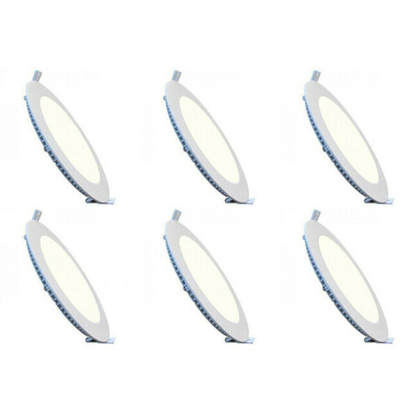 HLW LED LED Downlight Slim 6 Pack - Inbouw LED Rond 3W, Natuurlijk Wit 4200K Ø83mm HLW LED LED Downlight Slim 6 Pack - Inbouw LED Rond 3W, Natuurlijk Wit 4200K Ø83mm