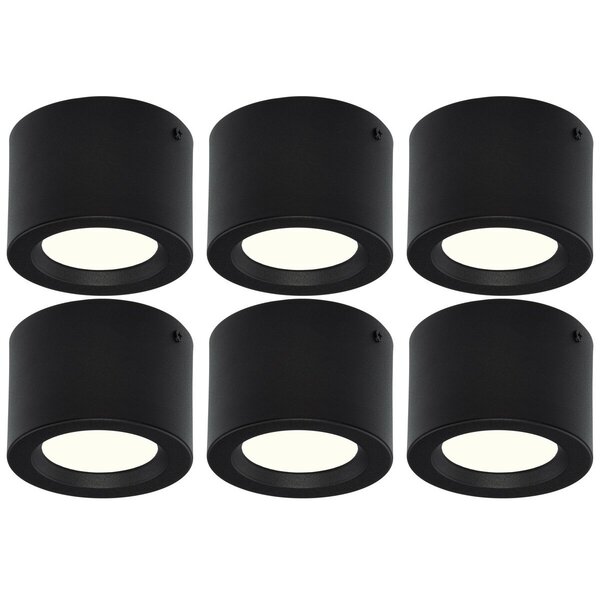 HLW LED LED Downlight 6 Pack 5W - Opbouw LED Lamp Rond Ø105mm Natuurlijk Wit HLW LED LED Downlight 6 Pack 5W - Opbouw LED Lamp Rond Ø105mm Natuurlijk Wit