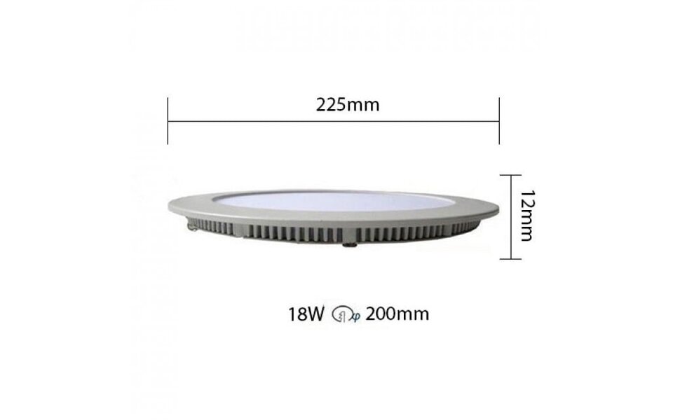 HLW LED Inbouw LED Downlight Slim 18W - Dimbaar, Natuurlijk Wit 4200K, Mat Wit Aluminium Ø225mm