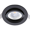 EcoDim 5W Inbouw LED Downlight - Dimbaar, Waterdicht IP54, Warm Wit 2700K, Mat Zwart