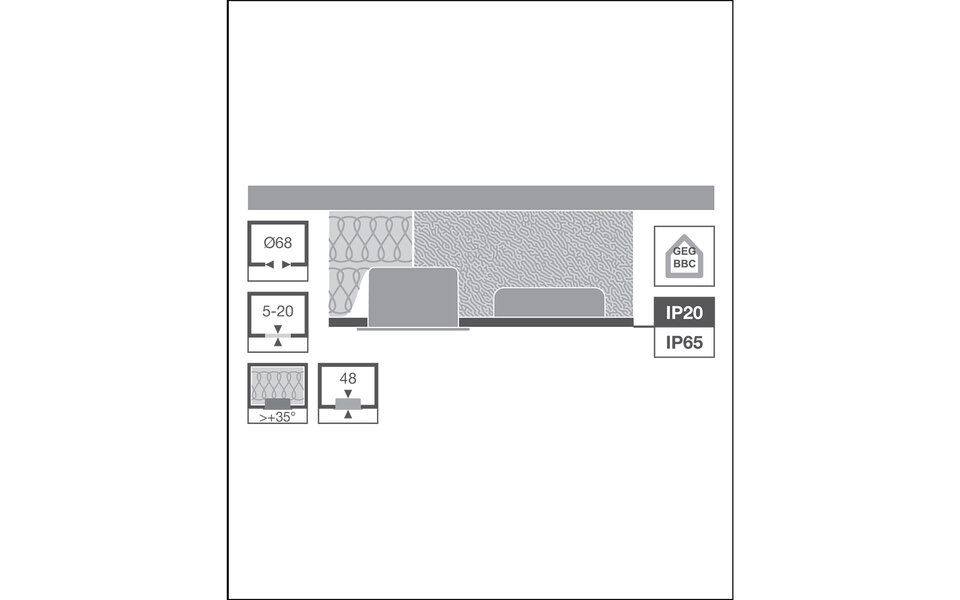 LEDVANCE LEDVANCE Inbouw LED Downlight Spot - Waterdicht IP65, Kantelbaar, Aanpasbaar Vermogen & Lichtkleur