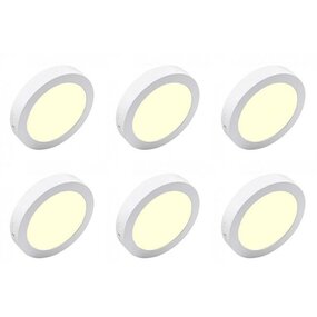 LED Downlight 6 Pack 12W Warm Wit 3000K - Opbouw LED Lamp LED Downlight 6 Pack 12W Warm Wit 3000K - Opbouw LED Lamp