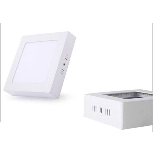 HLW LED 18W LED Downlight Opbouw Vierkant - Warm Wit 2700K–3000K, Mat Wit Aluminium