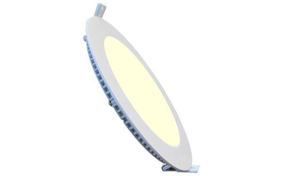 HLW LED Inbouw LED Downlight Slim 9W - Warm Wit 2700K - Mat Wit Aluminium Ø146mm