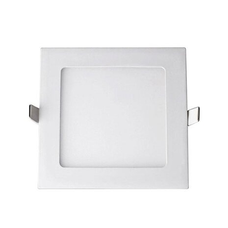 HLW LED LED Downlight Slim 2 Pack - Inbouw Vierkant 9W LED Warm Wit 2700K Mat Wit Aluminium HLW LED LED Downlight Slim 2 Pack - Inbouw Vierkant 9W LED Warm Wit 2700K Mat Wit Aluminium