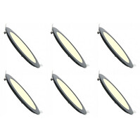 LED Downlight Slim 6 Pack - Inbouw 3W Dimbaar Warm Wit
