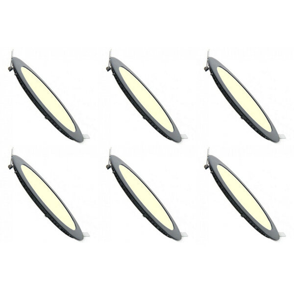 HLW LED LED Downlight Slim 6 Pack - Inbouw Rond 3W Dimbaar Warm Wit 2700K