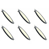 HLW LED LED Downlight Slim 6 Pack - Inbouw Rond 3W Dimbaar Warm Wit 2700K