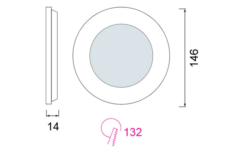HLW LED Inbouw LED Downlight Slim 9W - Natuurlijk Wit 4200K - Mat Wit Aluminium Ø146mm