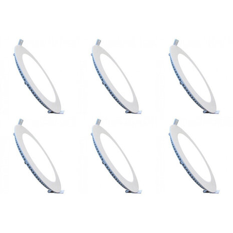 HLW LED Inbouw LED Downlight 6W - Koud Wit 6000K - Rond - 6 Pack - Energiezuinig HLW LED Inbouw LED Downlight 6W - Koud Wit 6000K - Rond - 6 Pack - Energiezuinig