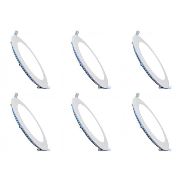 HLW LED Inbouw LED Downlight 6W - Koud Wit 6000K - Rond - 6 Pack - Energiezuinig HLW LED Inbouw LED Downlight 6W - Koud Wit 6000K - Rond - 6 Pack - Energiezuinig